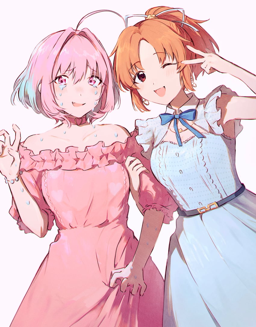 yumemi riamu and abe nana (idolmaster and 1 more) drawn by hamachamu