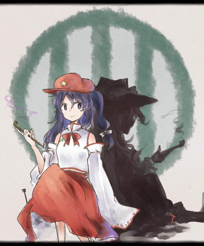 jacket girl and label girl (touhou) drawn by lazy_(ymir_ragnarok)