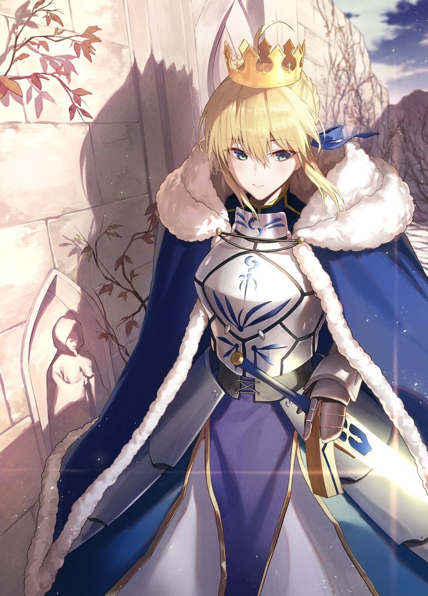artoria pendragon and saber (fate and 1 more) drawn by fumi_fumi_(7837224)
