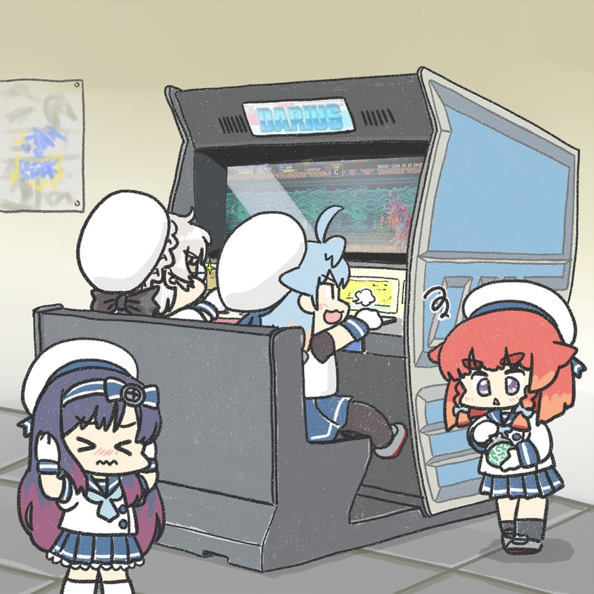 etorofu, sado, matsuwa, and hirato (kantai collection and 1 more) drawn by ferret-san
