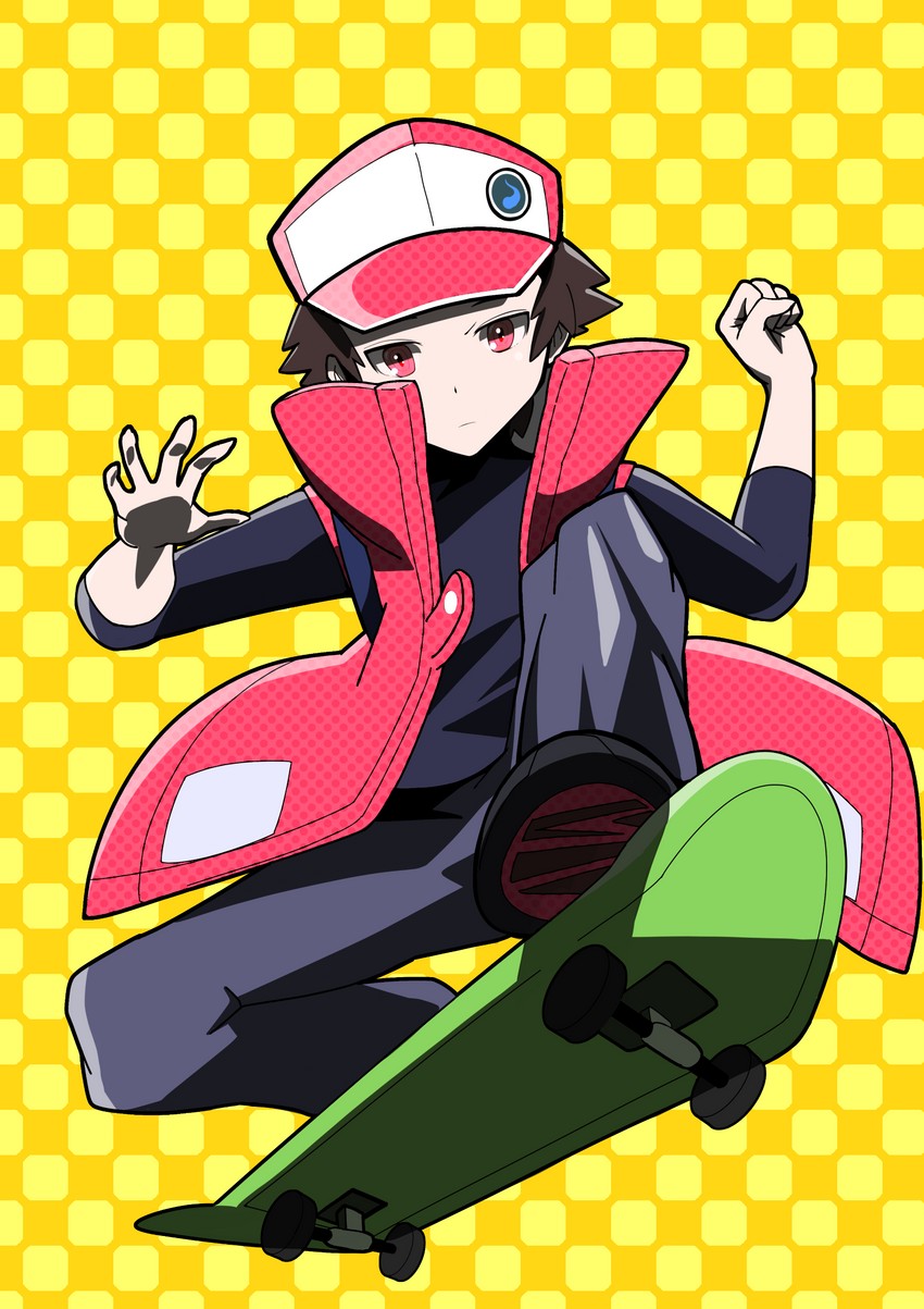 red (pokemon and 1 more) drawn by fujiwara_echi