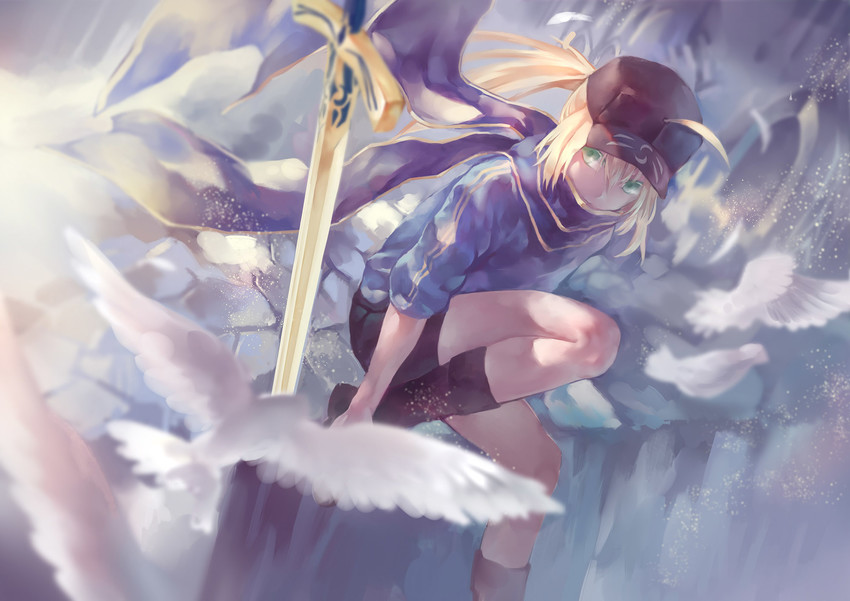 artoria pendragon and mysterious heroine x (fate and 1 more) drawn by azomo