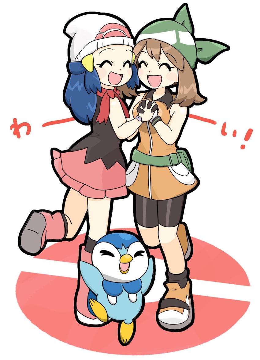 dawn, may, and piplup (pokemon and 1 more) drawn by xrqu2xk8qb47501