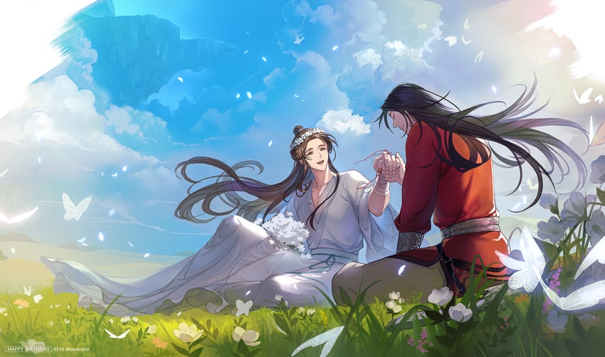 xie lian and hua cheng (tianguan cifu) drawn by emuoyot