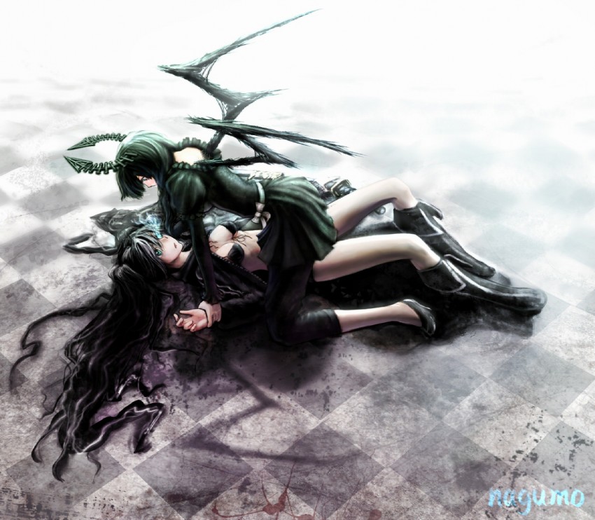 black rock shooter and dead master (black rock shooter) drawn by nagumo_(qmzp10)