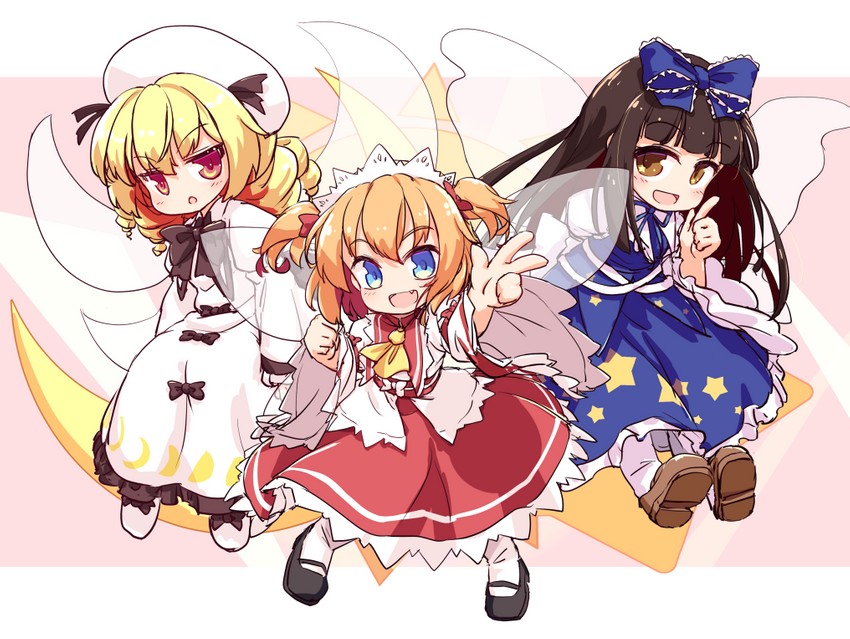 star sapphire, luna child, and sunny milk (touhou) drawn by isu_(is88)