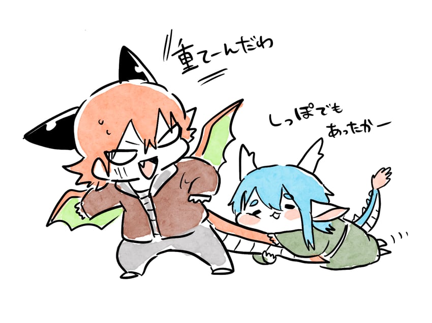 touyouryuu-san and seiyouryuu-san (original) drawn by hotathino