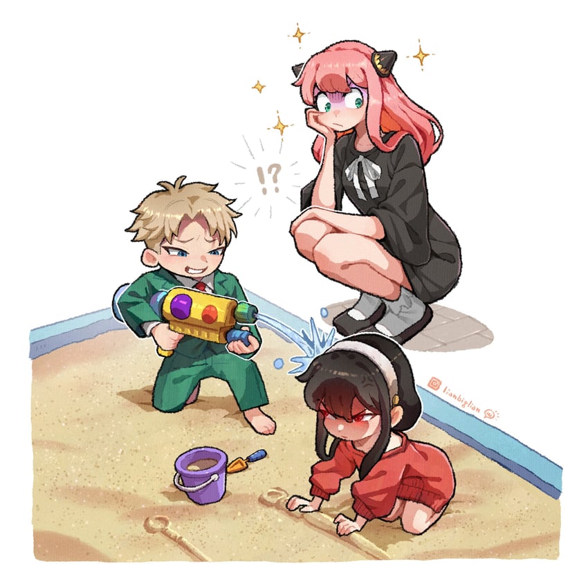 yor briar, anya, and twilight (spy x family) drawn by lianbiglian