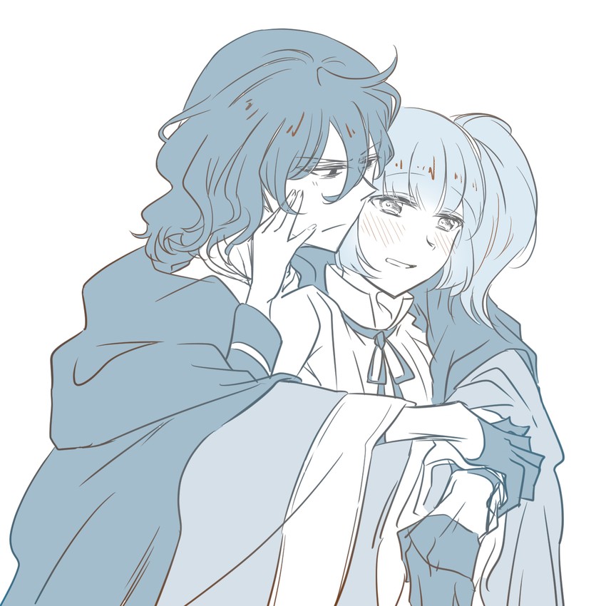 chastille lilqvist and barbaros (maou no ore ga dorei elf wo yome ni shitanda ga dou medereba ii?) drawn by motigom