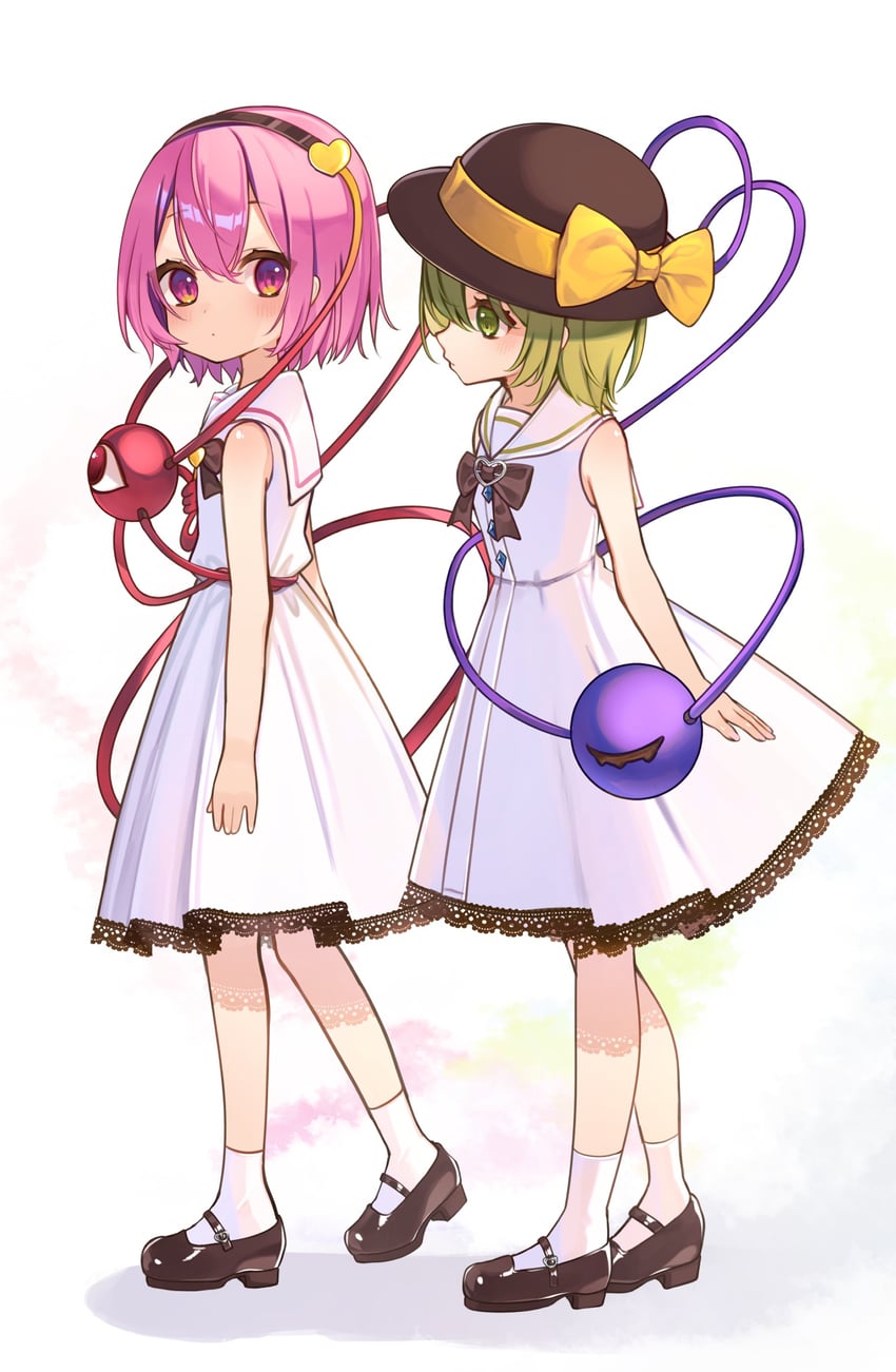 komeiji koishi and komeiji satori (touhou) drawn by yuineko