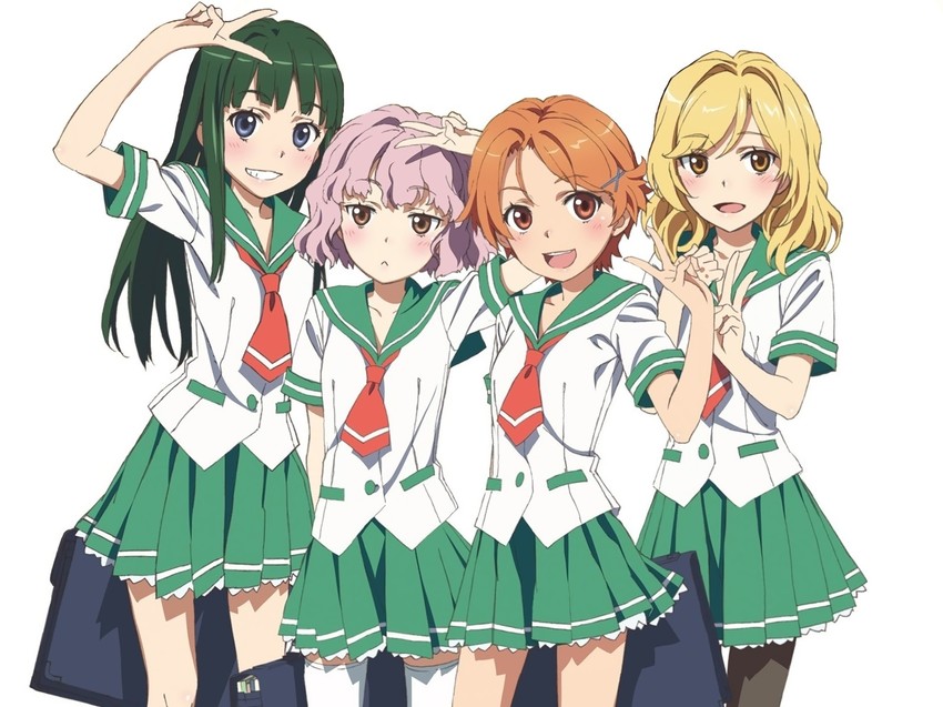 mizukoshi saki, hanaki yuka, aizawa natsumi, and tamaki rinko (natsuiro kiseki)