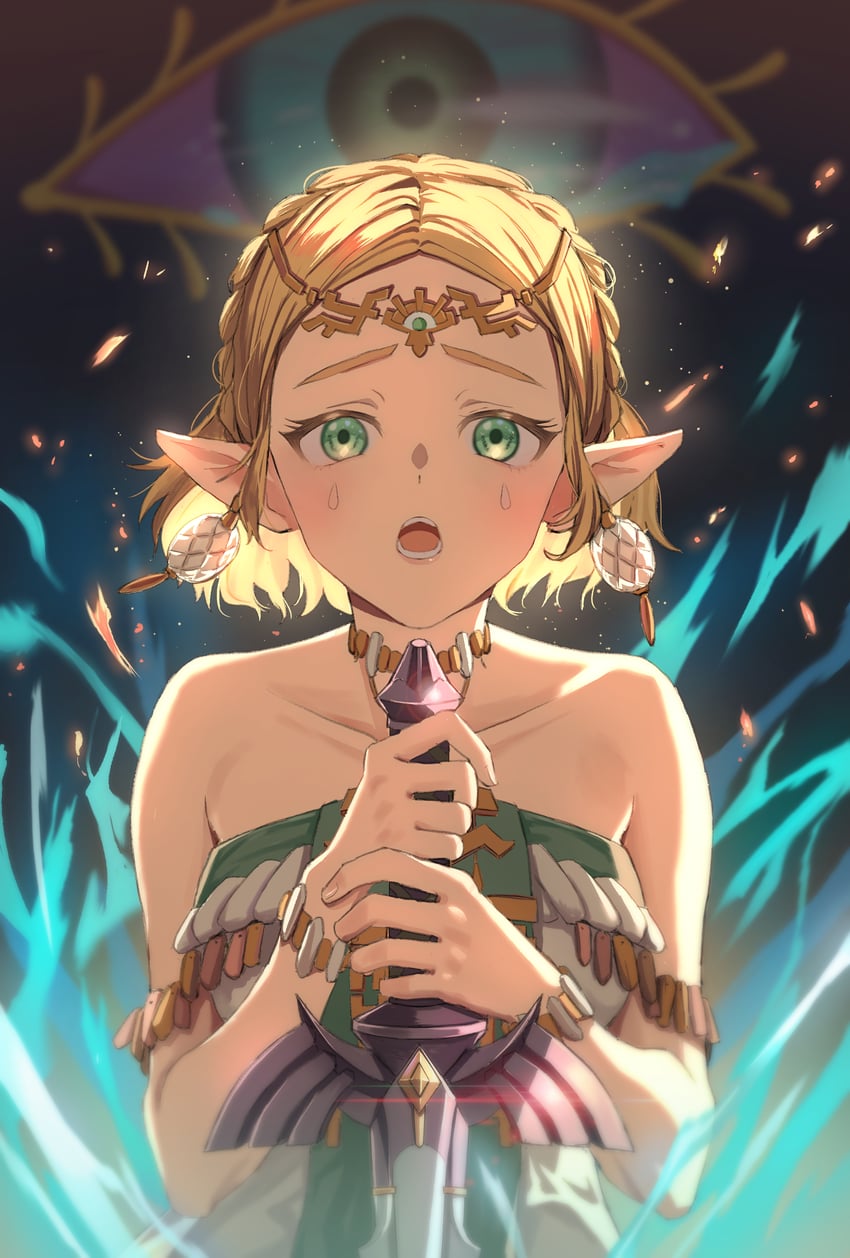 princess zelda and light dragon (the legend of zelda and 1 more) drawn by mina_(o414)