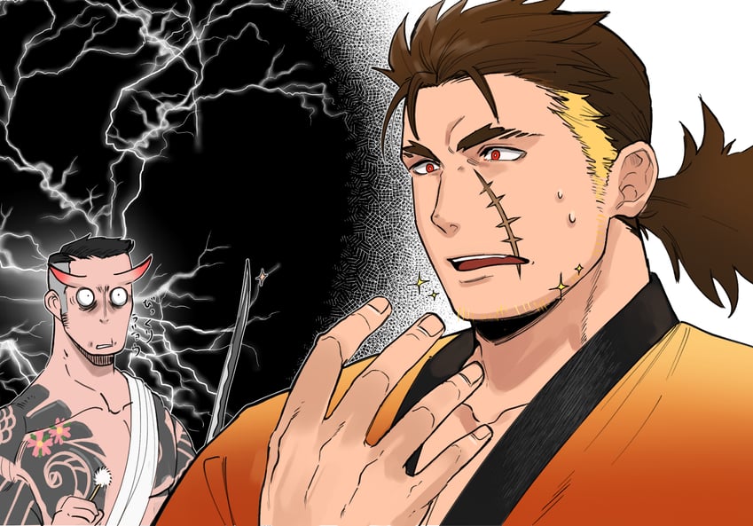 jinnosuke and rasho (another eidos-r) drawn by itaru_(kidomh63)