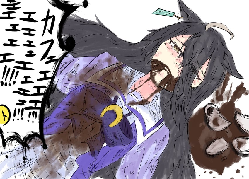 manhattan cafe (umamusume and 1 more) drawn by 132109chisato
