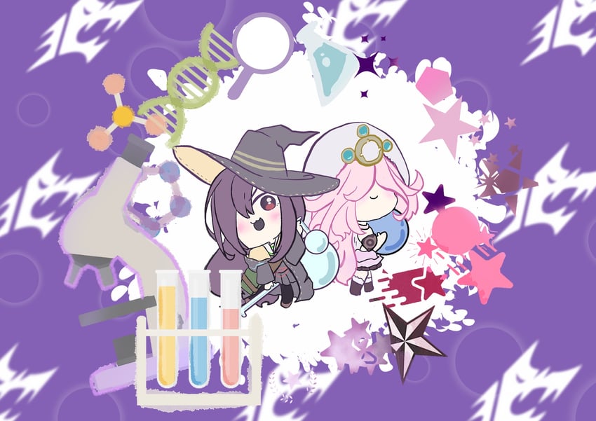 tenne miko and sakuraba seira (heaven burns red) drawn by kuryumiru0929