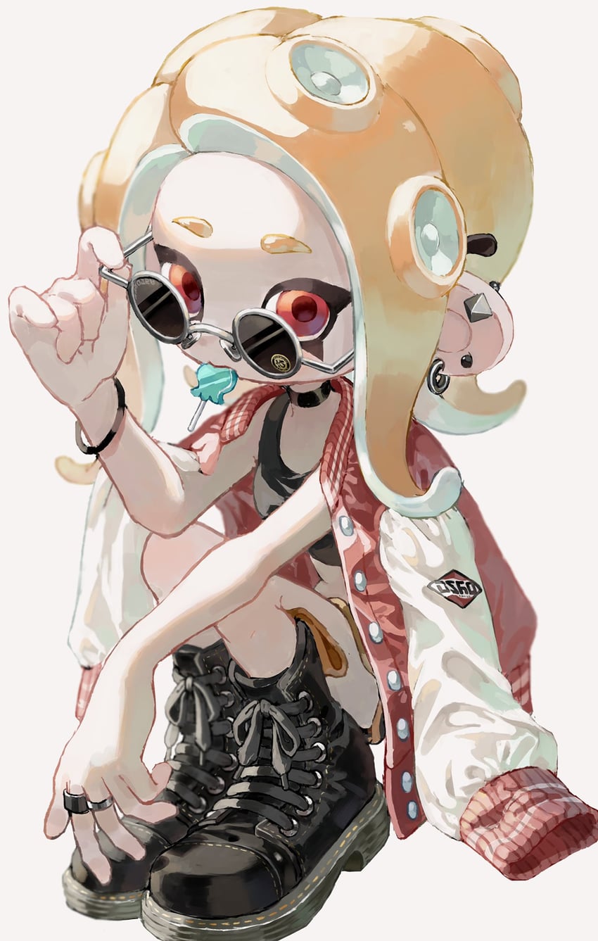 octoling player character and octoling girl (splatoon) drawn by myon_rio