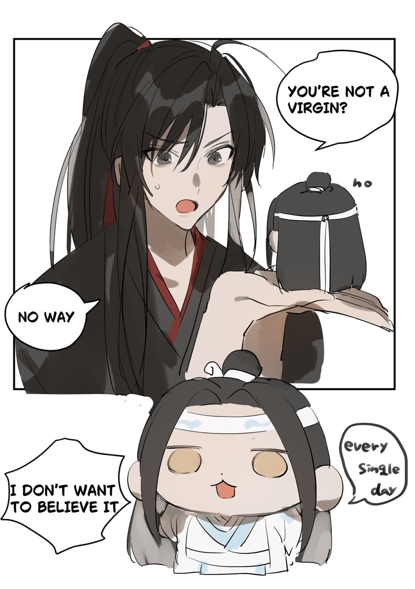 wei wuxian and lan wangji (modao zushi) drawn by manjuyawaraka