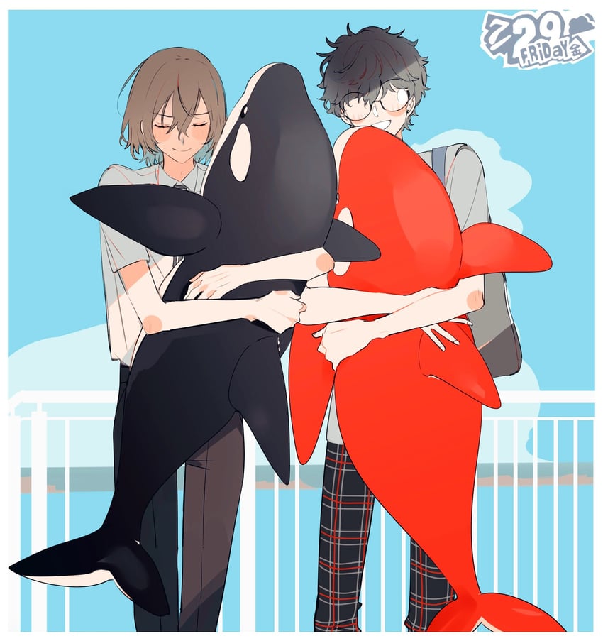 amamiya ren and akechi gorou (persona and 1 more) drawn by suou_(sdurorhr)