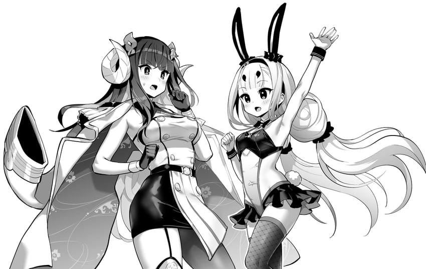 shimakaze and suruga (azur lane and 1 more) drawn by hori_(hori_no_su)