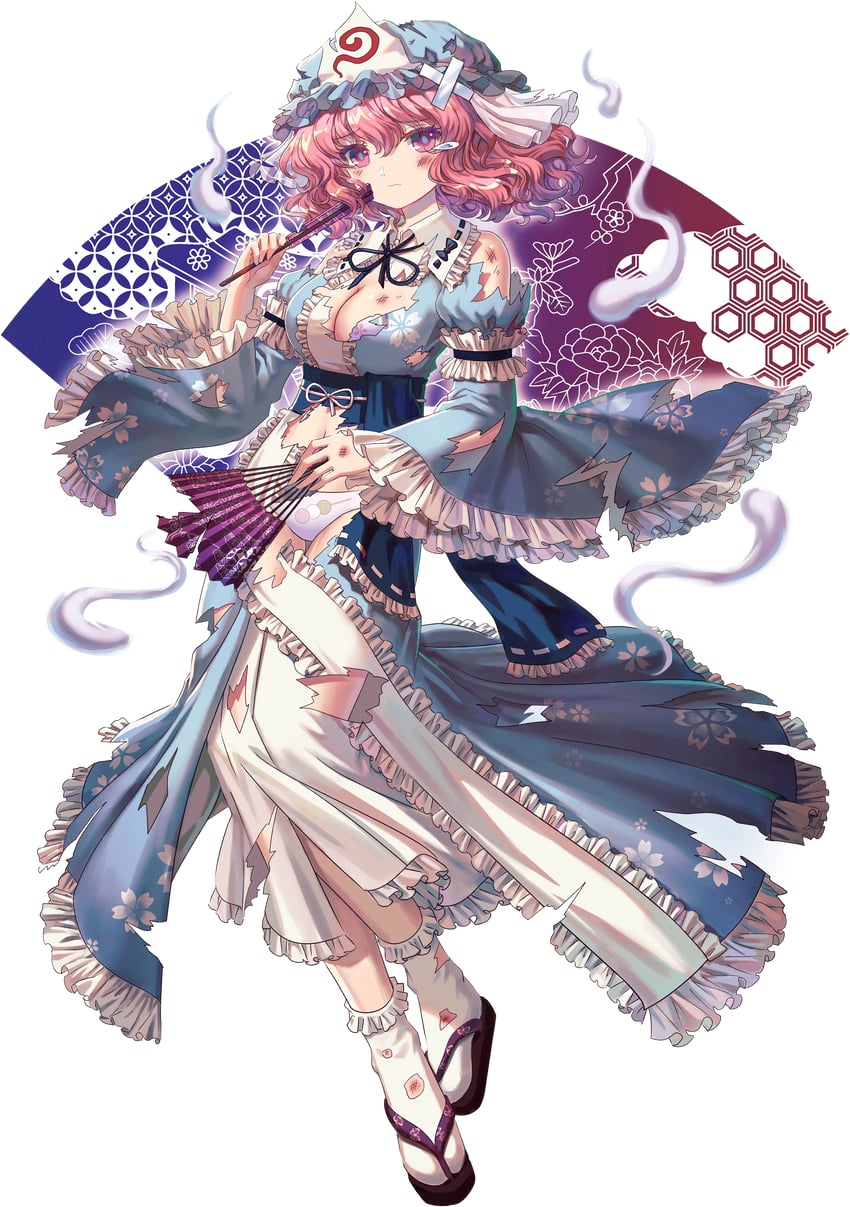 saigyouji yuyuko (touhou and 1 more) drawn by kumio