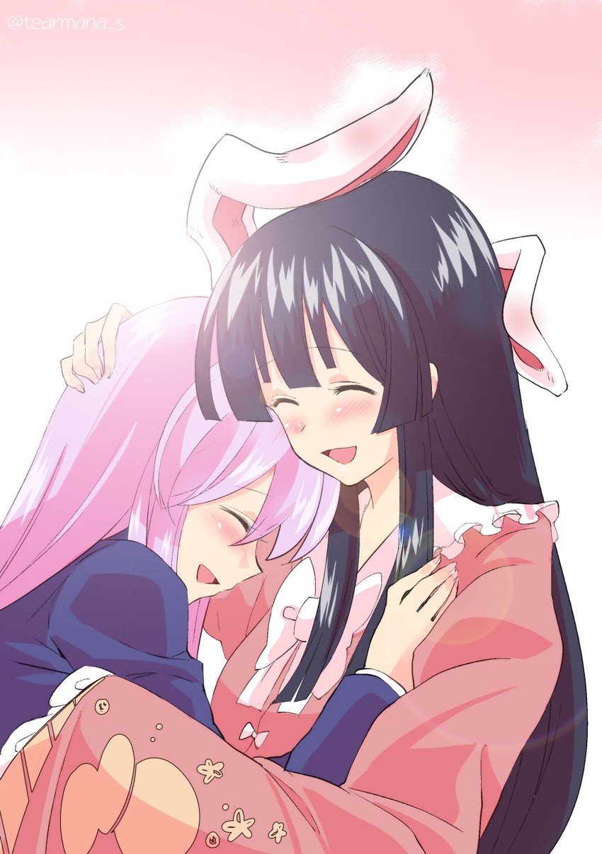 reisen udongein inaba and houraisan kaguya (touhou) drawn by mana_(tsurubeji)