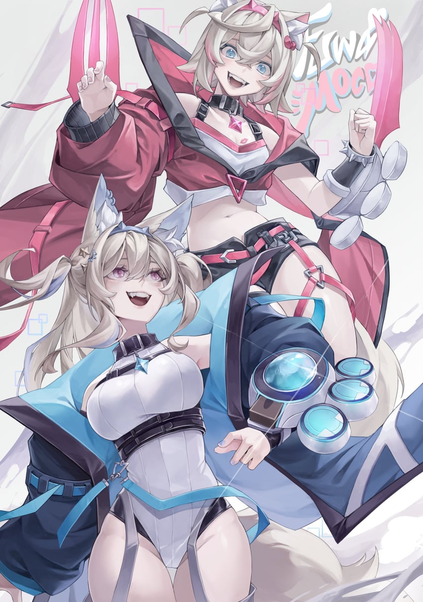 fuwawa abyssgard, mococo abyssgard, lil-la, ki-sikil, evil twin lil-la, and 1 more (hololive and 2 more) drawn by igonnaswing