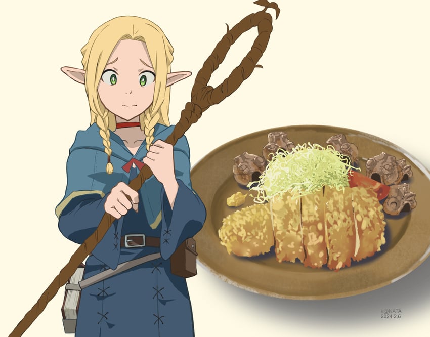 marcille donato (dungeon meshi) drawn by y.kami_nao/take
