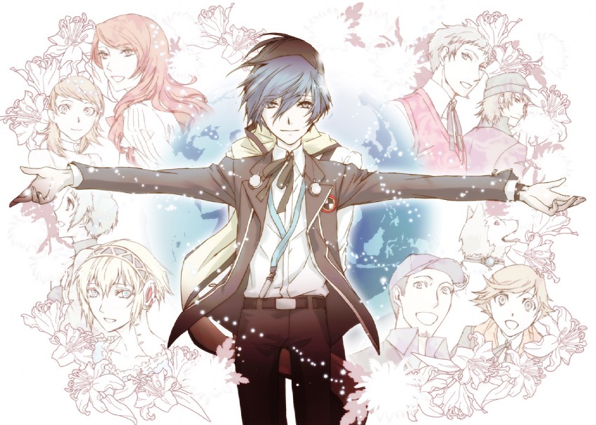 yuuki makoto, aigis, takeba yukari, kirijou mitsuru, yamagishi fuuka, and 6 more (persona and 1 more) drawn by ito_(pixiv)