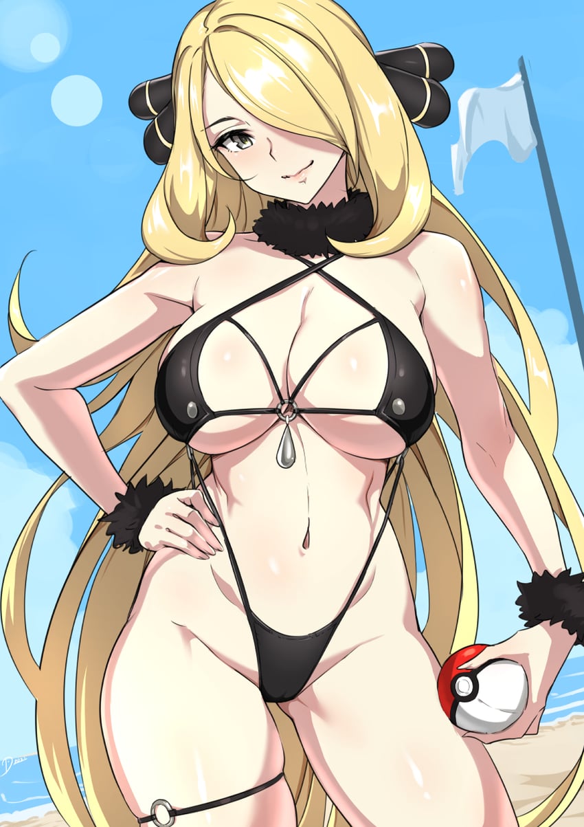 cynthia (pokemon and 2 more) drawn by sturmjager