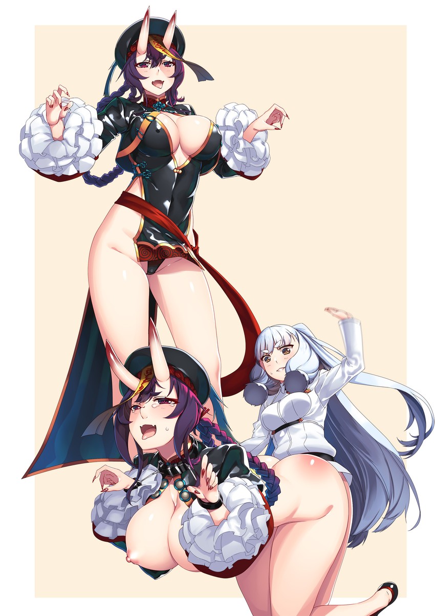 fujimaru ritsuka, murakumo, shuten douji, and hie (original and 3 more) drawn by hiememiko