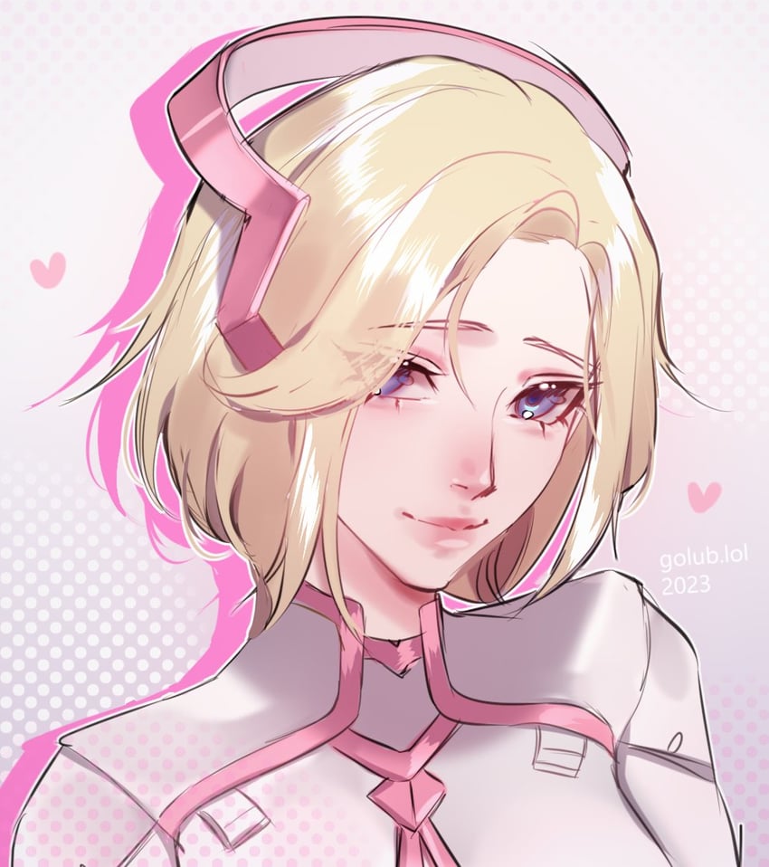 mercy and pink mercy (overwatch and 1 more) drawn by golub.lol