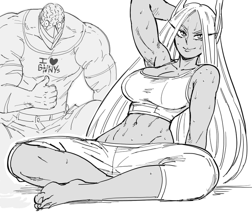 mirko and noumu (boku no hero academia) drawn by bb_(baalbuddy)