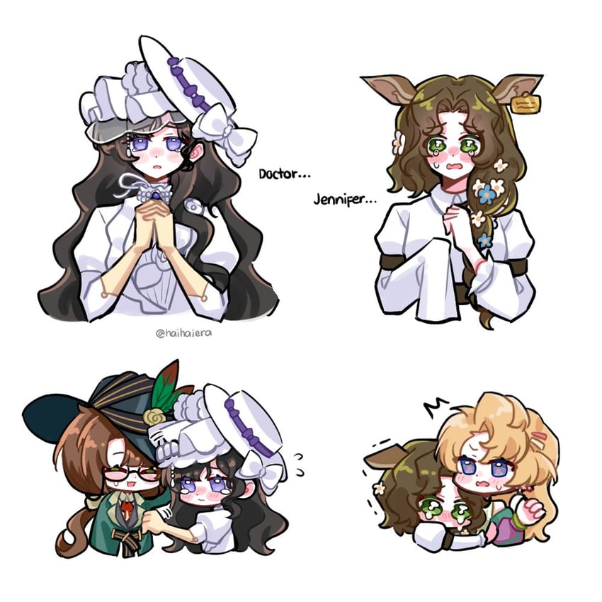 isolde, kakania, jessica, and blonney (reverse:1999) drawn by haihaiera