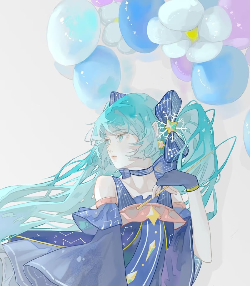 hatsune miku and yuki miku (vocaloid) drawn by yuan_a_zi_a