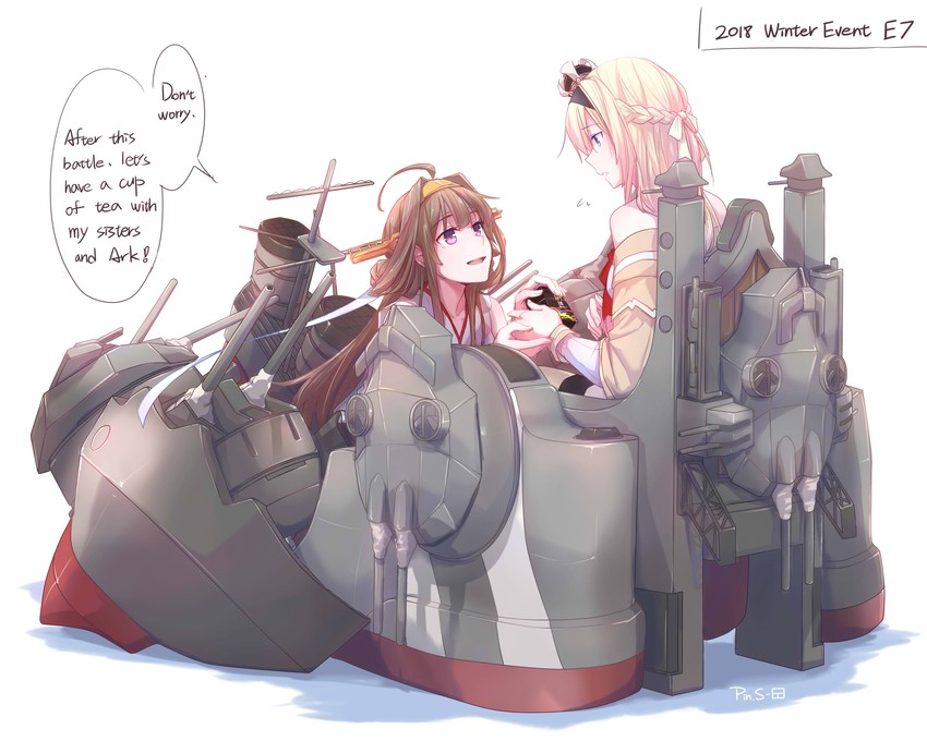 kongou, warspite, and kongou kai ni (kantai collection) drawn by pin.s