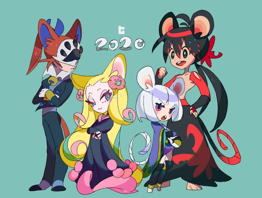 togame, yasuri shichika, hiteihime, and souda emonzaemon (katanagatari) drawn by take_(takegarou)