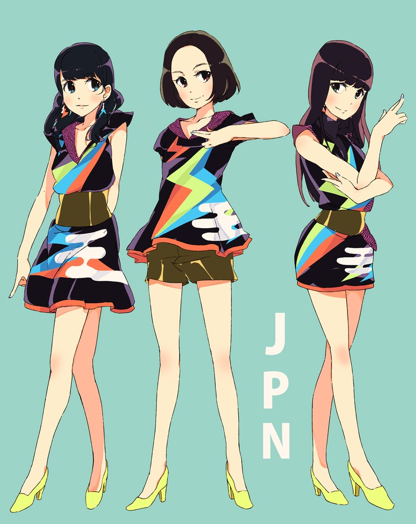 nocchi, kashiyuka, and a~chan (perfume) drawn by kitano_yuusuke