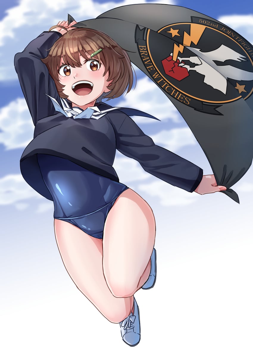 karibuchi hikari (world witches series and 1 more) drawn by hasegawa_(hase_popopo)