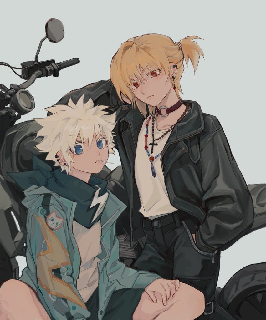 killua zoldyck and kurapika (hunter x hunter) drawn by ik18166181ik