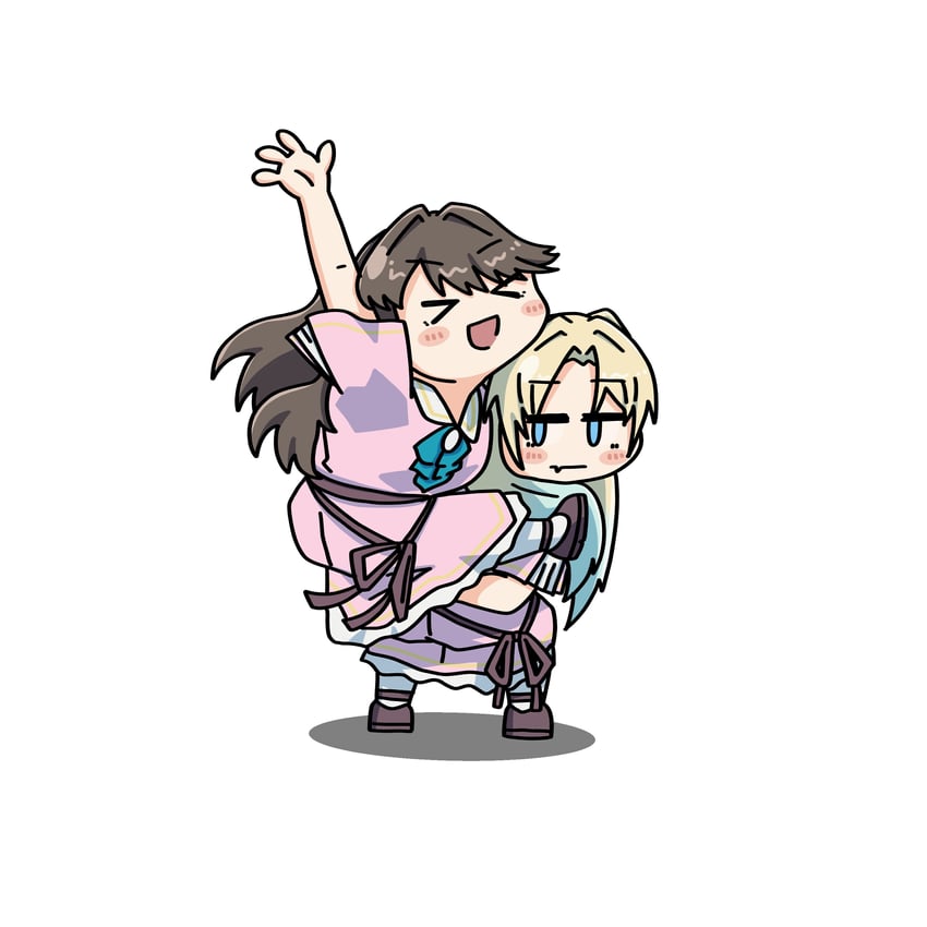 fujishima megumi and osawa rurino (love live! and 1 more) drawn by inuinui_paint