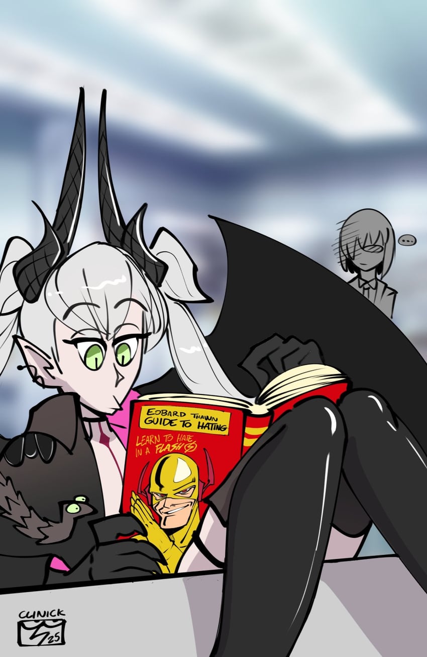 mash kyrielight, lilith, and reverse flash (fate and 2 more) drawn by clinickcase