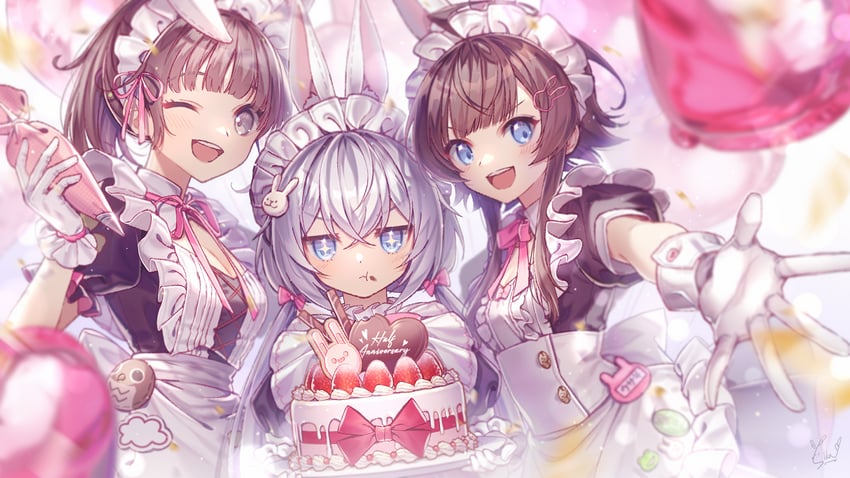yang harim, han sorim, and cho hojin (counter:side) drawn by nurumi_p