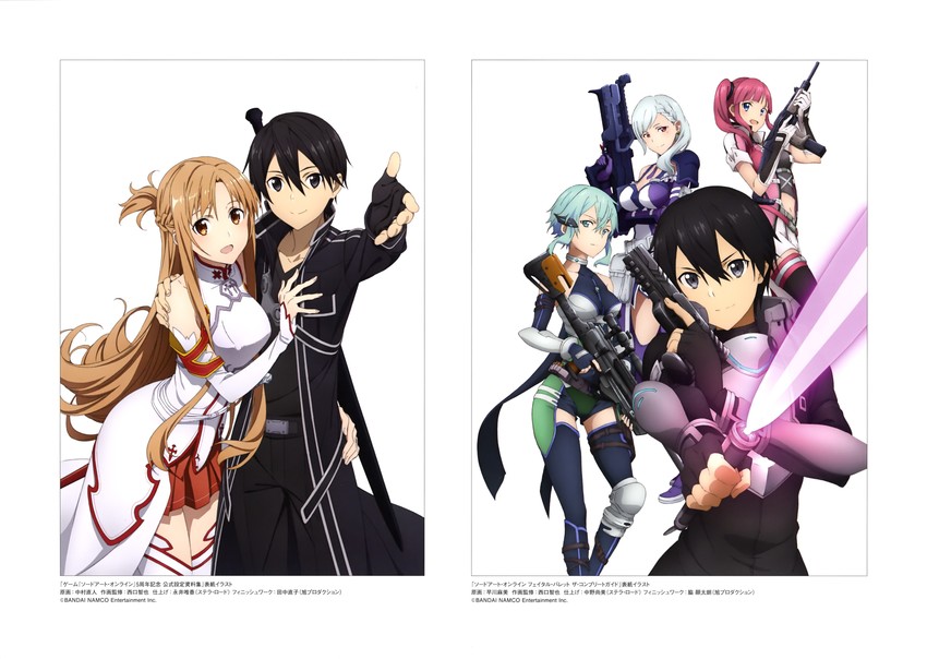 asuna, kirito, sinon, kureha, and zeliska (sword art online and 1 more)