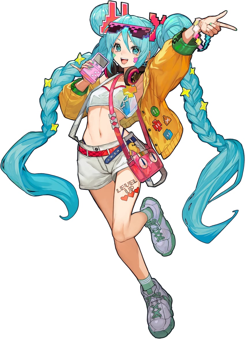 hatsune miku and digital stars miku (vocaloid and 1 more) drawn by lack