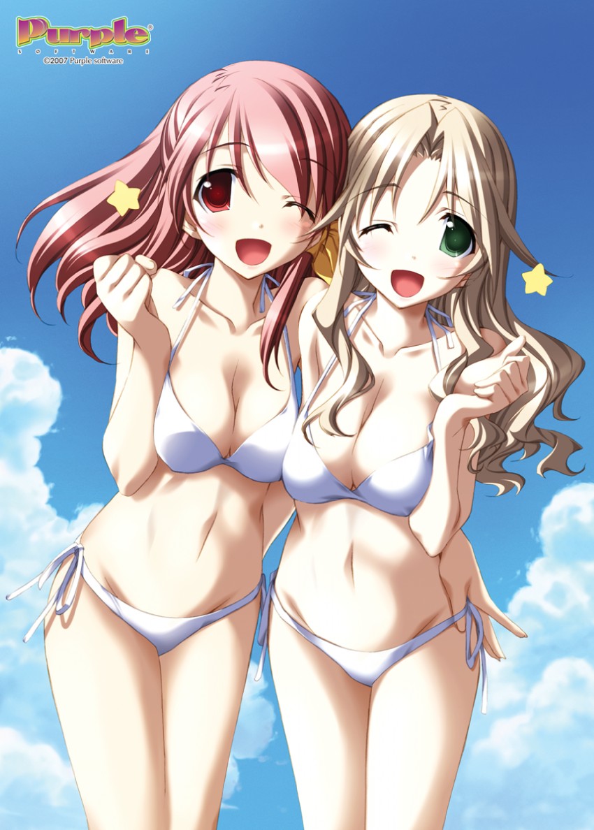 wakamiya asuka and yuugiri ruriko (ashita no kimi to au tame ni) drawn by kurashima_tomoyasu
