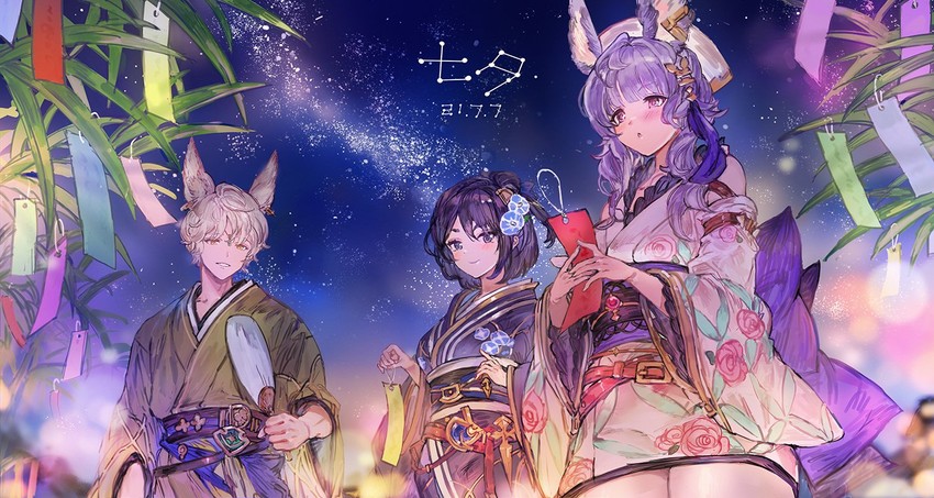 tikoh, shion, and troue (granblue fantasy) drawn by minaba_hideo