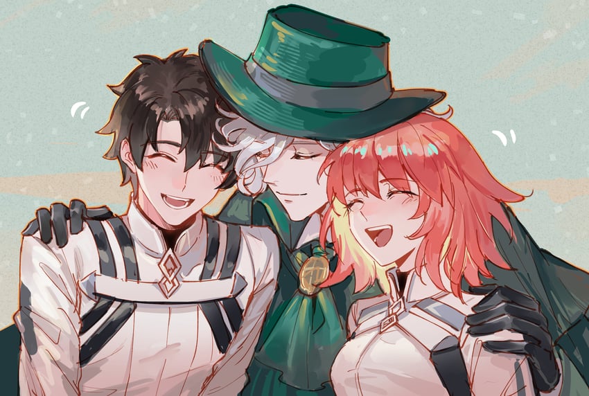 fujimaru ritsuka and edmond dantes (fate and 1 more) drawn by lsuiany