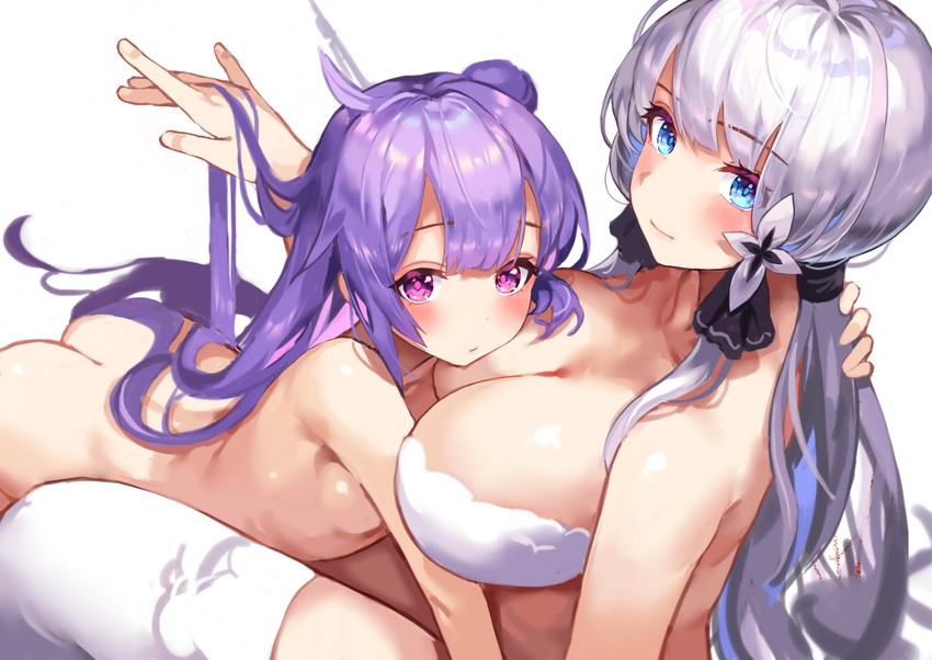 unicorn and illustrious (azur lane) drawn by denchu_(kazudentyu)