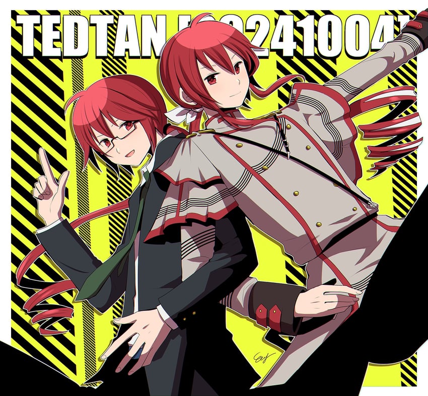 kasane teto and kasane ted (utau and 1 more) drawn by np_eny