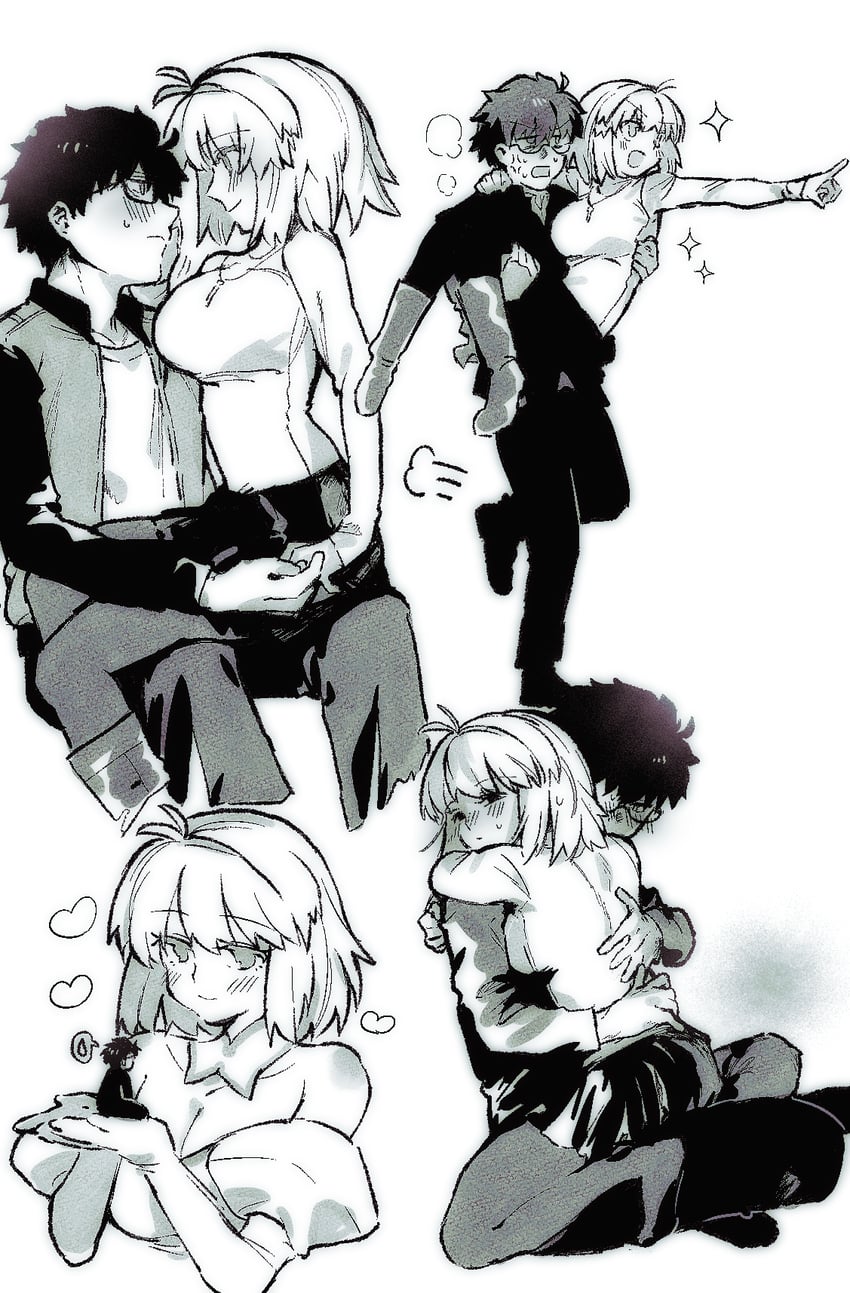 arcueid brunestud, tohno shiki, and archetype earth (tsukihime) drawn by numuhe